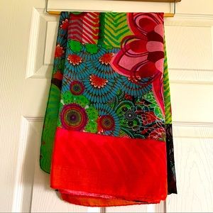 Another signature scarf from Desigual, multi colours & vibrant patterns. Love it